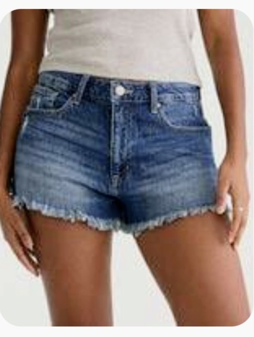 American Eagle Distressed Mini Extensible Denim Shorts